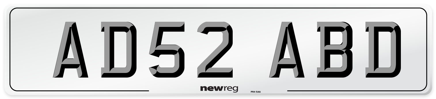 AD52 ABD Number Plate from New Reg